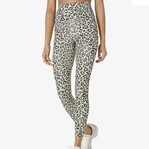 Beach Riot Cream and Black Leopard Print High-Waist Leggings